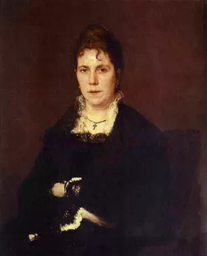 Portrait of Sophia Kramskaya, the Artist's Wife by Ivan Nikolaevich Kramskoy - Oil Painting Reproduction