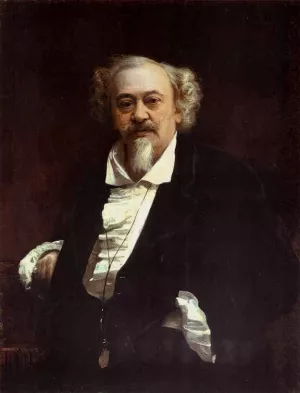 Portrait of the Actor Vasily Samoilov by Ivan Nikolaevich Kramskoy - Oil Painting Reproduction