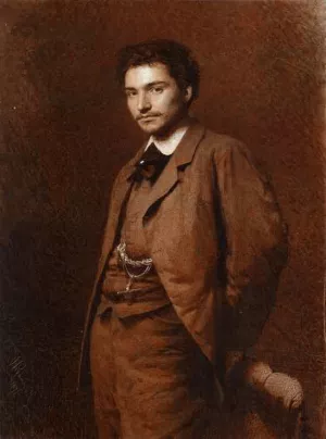 Portrait of the Artist Feodor Vasilyev by Ivan Nikolaevich Kramskoy Oil Painting