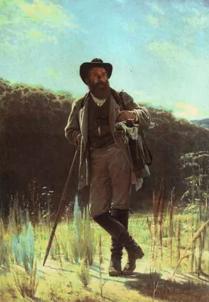 Portrait of the Artist Ivan Shishkin painting by Ivan Nikolaevich Kramskoy