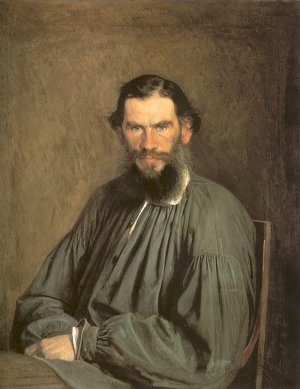 Portrait of the Writer Leo Tolstoy Oil painting by Ivan Nikolaevich Kramskoy