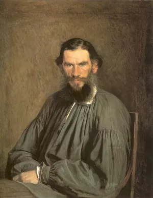Portrait of the Writer Leo Tolstoy Oil painting by Ivan Nikolaevich Kramskoy