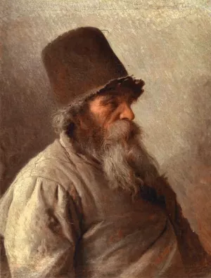 Village Elder by Ivan Nikolaevich Kramskoy - Oil Painting Reproduction