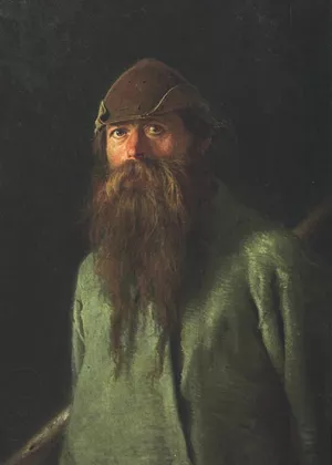Woodsman by Ivan Nikolaevich Kramskoy Oil Painting