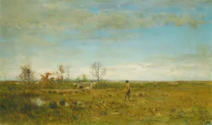 Hunters In Pont Long Oil painting by Ivan Pavlovich Pokhitonov