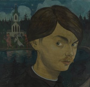 Self-Portrait by Ivar Arosenius Oil Painting