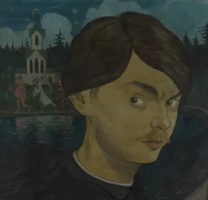 Self-Portrait by Ivar Arosenius Oil Painting