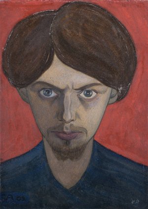 Self Portrait by Ivar Arosenius Oil Painting