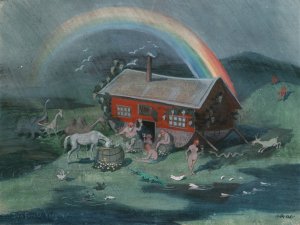 The First Tavern by Ivar Arosenius Oil Painting