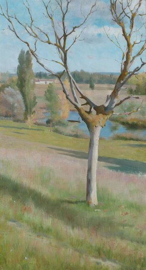 Franskt landskap by Ivar Nyberg Oil Painting