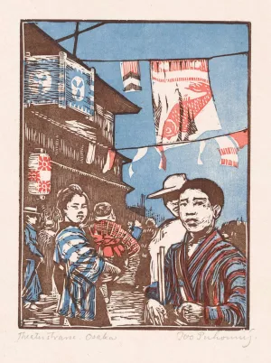 Gezicht op Dotonbori in Osaka Oil painting by Ivo Puhonny