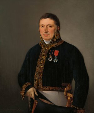 Portrait of Inspector-General A.F. Goudriaan by Izaak Schouman Oil Painting