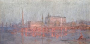Midsummer Celebration in the Metal City by J.A.G. Acke Oil Painting