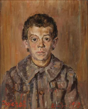 Studie af en dreng by J.A. Jerichau Oil Painting