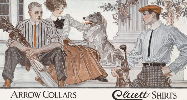 Arrow collars. Cluett shirts  by J.C. Leyendecker - Hand-Painted Oil Painting Reproduction