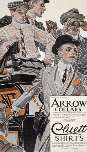 Arrow collars. Cluett shirts by J.C. Leyendecker Oil Painting