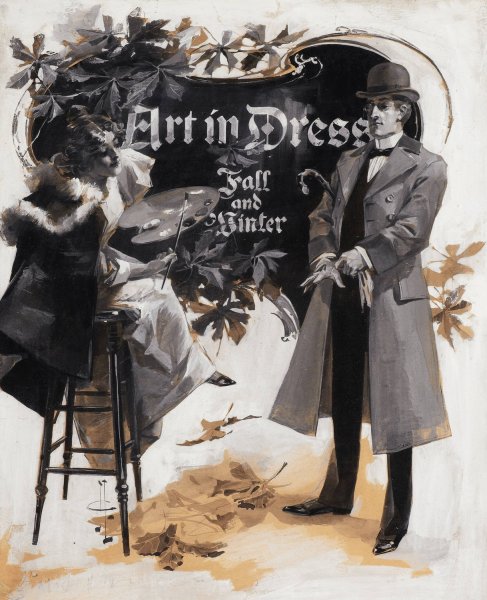 Art in Dress  by J.C. Leyendecker - Hand-Painted Oil Painting Reproduction