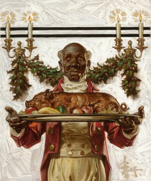 Christmas Dinner by J.C. Leyendecker Oil Painting