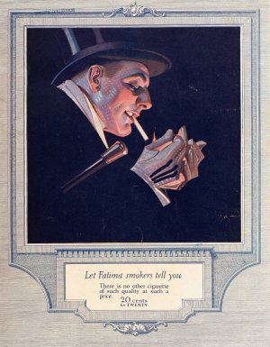 Fatima Cigarette by J.C. Leyendecker Oil Painting