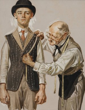 Fitted for a Suit by J.C. Leyendecker Oil Painting