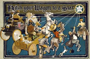 Hitch your wagon to a star by J.C. Leyendecker Oil Painting
