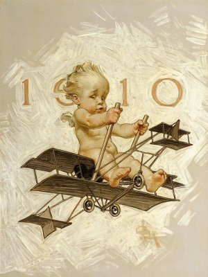 New Years 1910 by J.C. Leyendecker Oil Painting