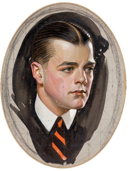 Preliminary study, Cluett, Peabody and Co, Arrow collar advertisement  by J.C. Leyendecker - Hand-Painted Oil Painting Reproduction