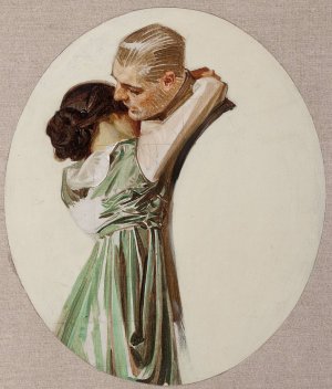 Preliminary study for Saturday Evening Post, May 19 by J.C. Leyendecker Oil Painting