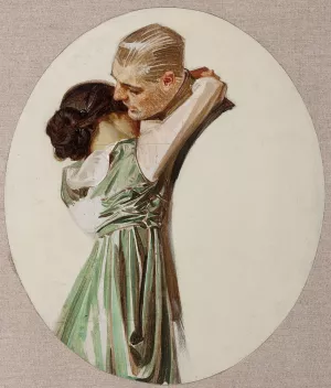 Preliminary study for Saturday Evening Post, May 19 by J.C. Leyendecker Oil Painting