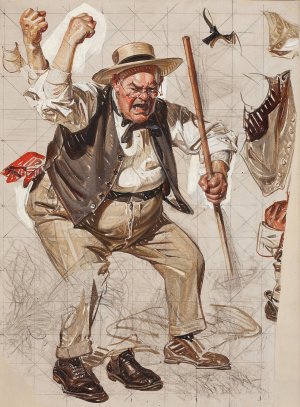Saturday Evening Post cover, study by J.C. Leyendecker Oil Painting