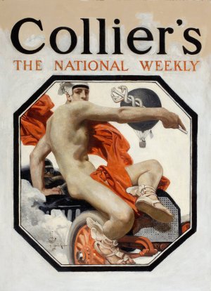 The Speed God Mercury by J.C. Leyendecker Oil Painting