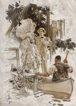 The Voice in the Rice by J.C. Leyendecker Oil Painting