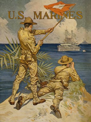 U.S. Marines by J.C. Leyendecker Oil Painting