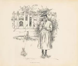 An April Fool Sketch by J. Campbel Phillips Oil Painting
