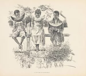 In the time of water melon by J. Campbel Phillips Oil Painting
