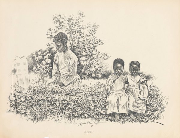 Orphans  by J. Campbel Phillips - Hand-Painted Oil Painting Reproduction