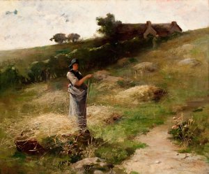 The Hay Gatherer by J. Charles Arter Oil Painting