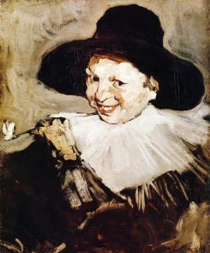 Head of a Boy by J. Frank Currier Oil Painting