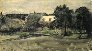 Landscape with Bridge and Houses