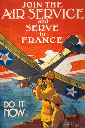 Join the air service and serve in France-Do it now by J. Paul Verrees Oil Painting
