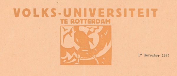 Embleem Volksuniversiteit te Rotterdam  by Jac Jongert - Hand-Painted Oil Painting Reproduction