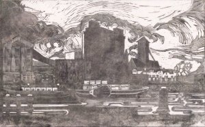 Fabriek aan de Zaan by Jac Jongert Oil Painting