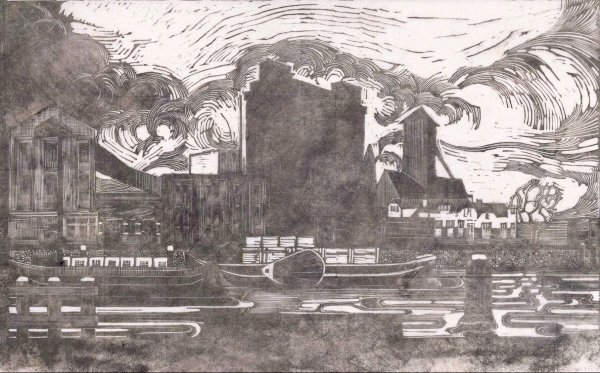 Fabriek aan de Zaan  by Jac Jongert - Hand-Painted Oil Painting Reproduction