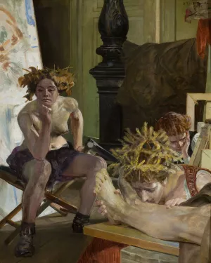 Artist's death by Jacek Malczewski Oil Painting