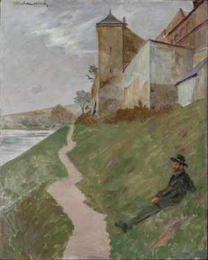 At the hill of the Norbertines'monastery by Jacek Malczewski Oil Painting