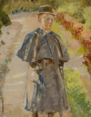 Boy in the garden, sketch by Jacek Malczewski Oil Painting