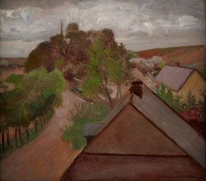 Country Landscape with a Road by Jacek Malczewski Oil Painting