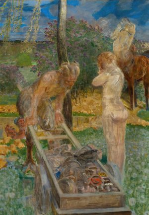Funeral of a painter's apprentice by Jacek Malczewski Oil Painting