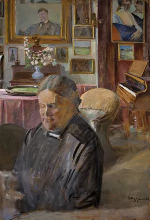 Helena, artist's sister, indoors by Jacek Malczewski Oil Painting