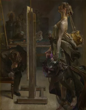 Inspiration of the Painter by Jacek Malczewski Oil Painting